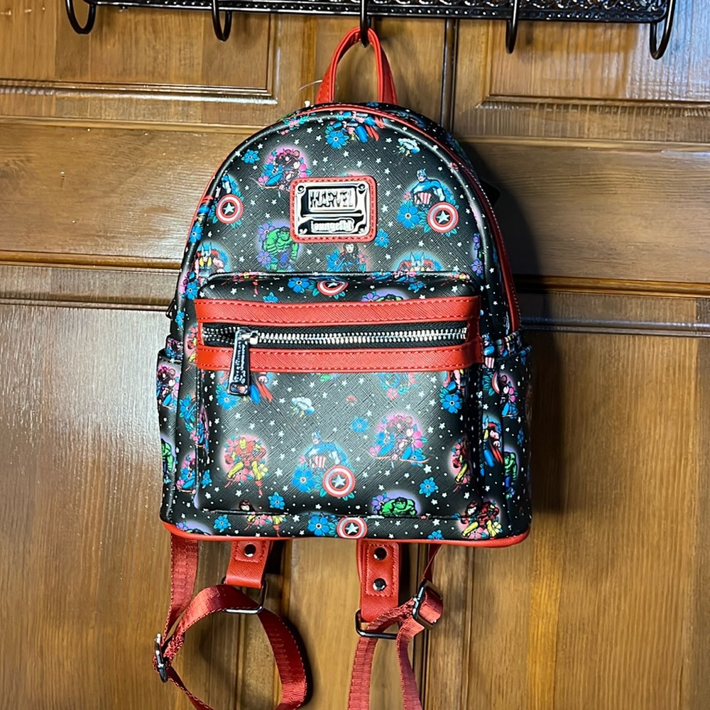NWT LOUNGEFLY Marvel Avengers Tattoo Mini Backpack